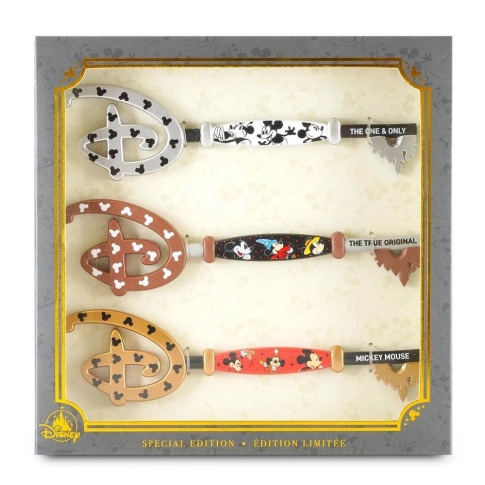 Mickey Mouse Through the Years Collectible Key Set Special Edition NEW 3 KEYS